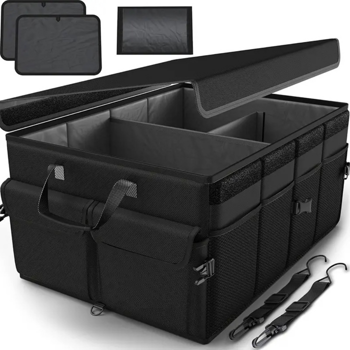 Car Trunk Organizer with Lid – 60L Foldable Storage Box