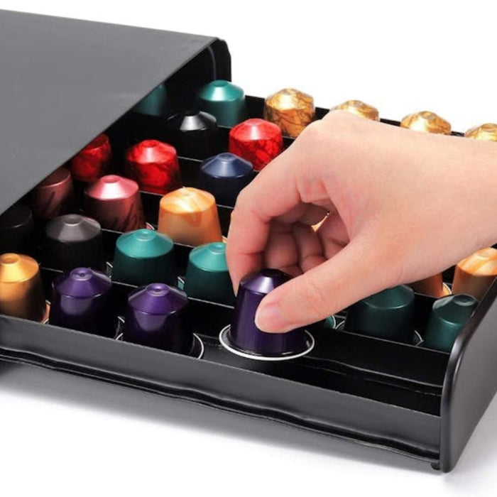 Coffee Capsule Drawer Organizer for 60 Nespresso Capsules