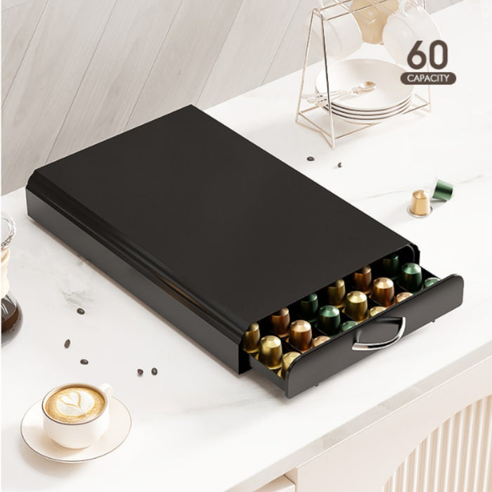 Coffee Capsule Drawer Organizer for 60 Nespresso Capsules