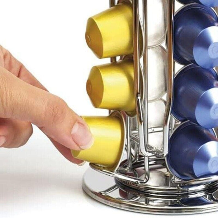 Rotating 40 Capacity Coffee Pod Organizer Stand