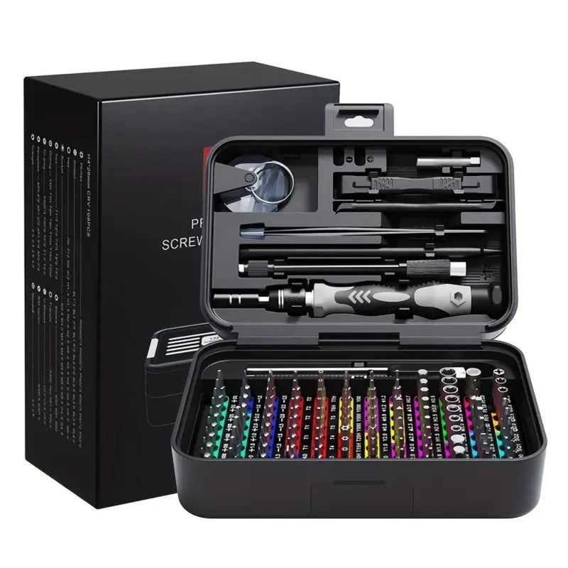 132-in-1 Precision Screwdriver Repair Tool Kit with Dual-Layer Storage Case