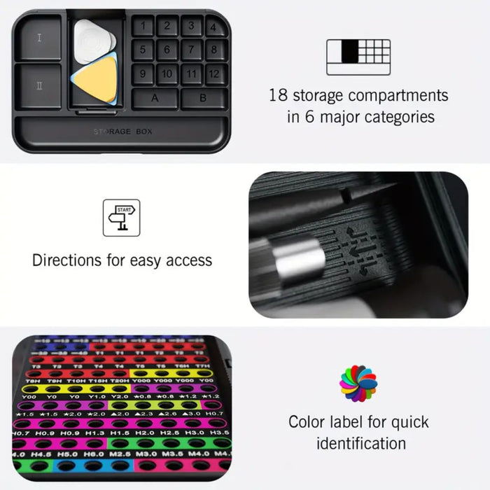 132-in-1 Precision Screwdriver Repair Tool Kit with Dual-Layer Storage Case