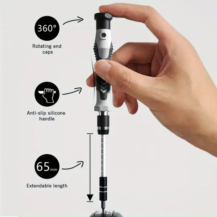 132-in-1 Precision Screwdriver Repair Tool Kit with Dual-Layer Storage Case