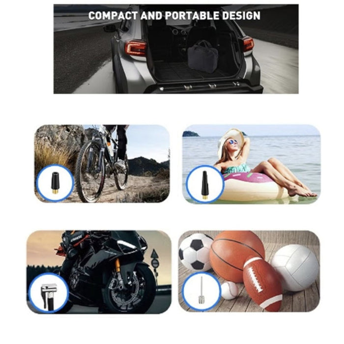 12V Portable Dual-Cylinder Car Air Compressor With Case