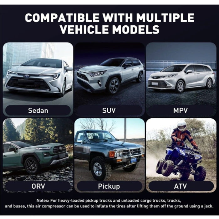 12V Portable Dual-Cylinder Car Air Compressor With Case