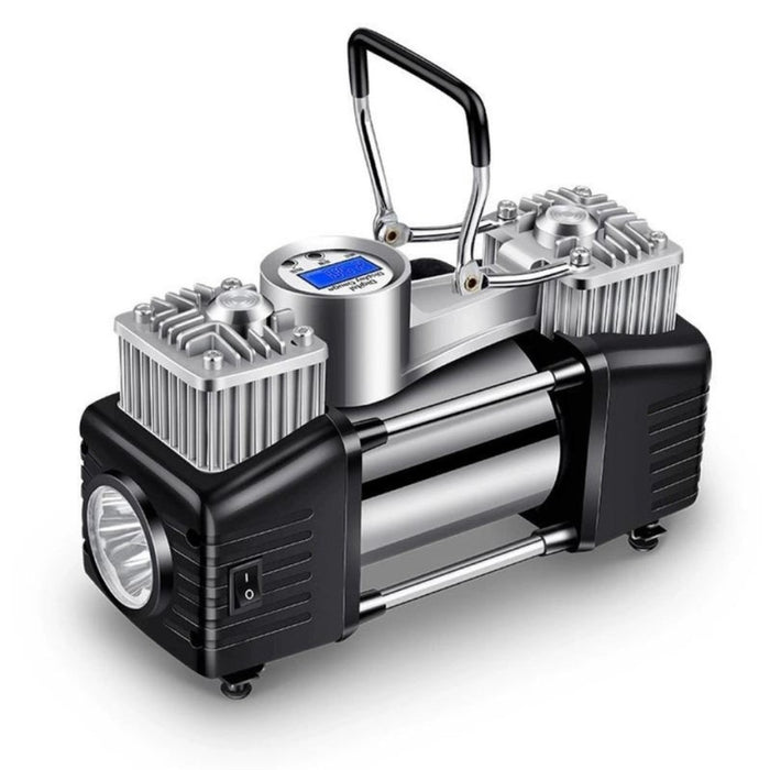 12V Portable Dual-Cylinder Car Air Compressor With Case
