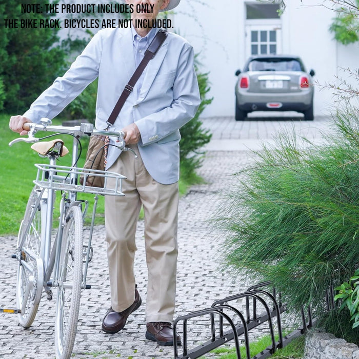 4 Bike Rack Floor Parking Stand Bicycle Storage Organizer
