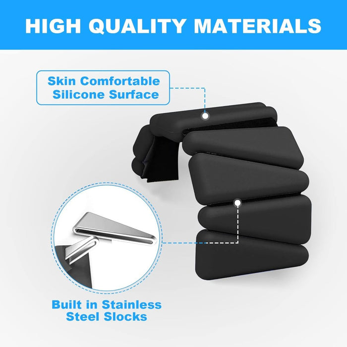 Adjustable Silicone Wrist Weights 2 lbs- 2 Pack