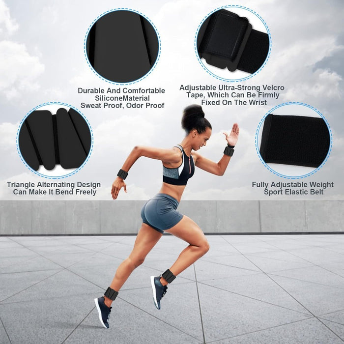 Adjustable Silicone Wrist Weights 2 lbs- 2 Pack