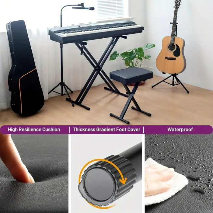 Adjustable Folding Piano Bench – 4 Level Height