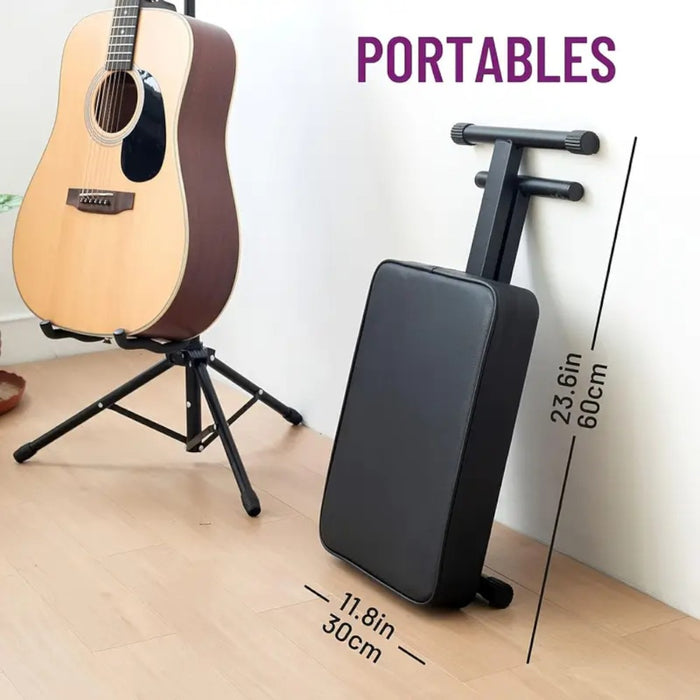 Adjustable Folding Piano Bench – 4 Level Height