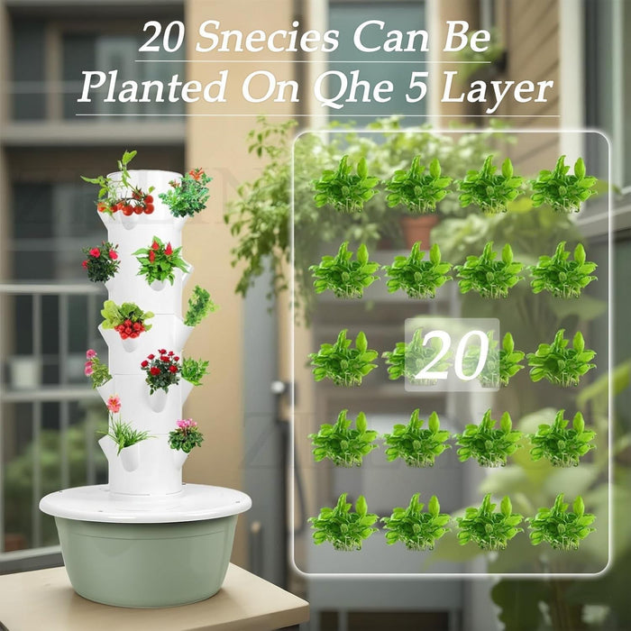Vertical Soilless Hydroponic Tower Planter