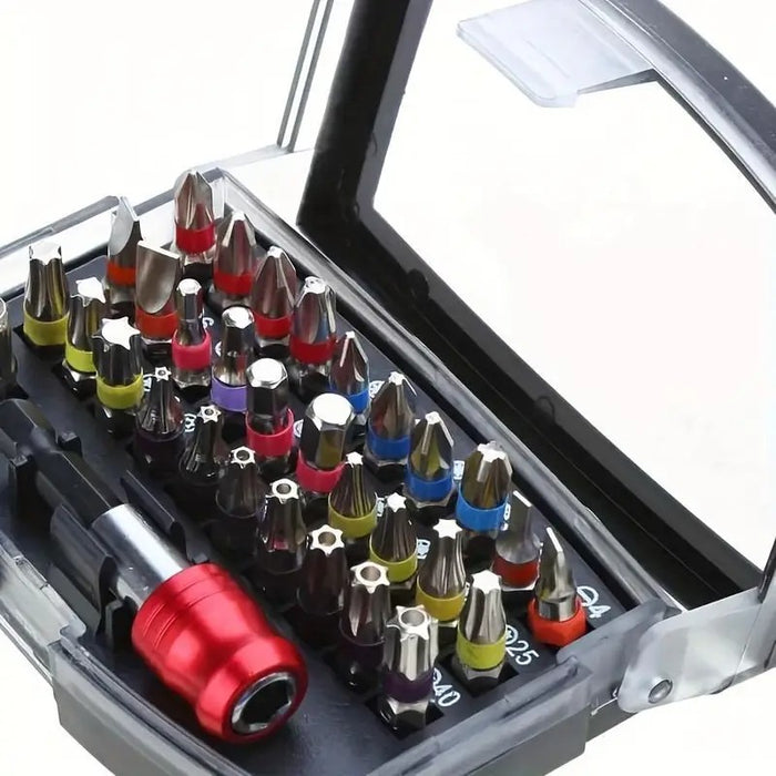 S2 Steel Color Coded Screwdriver Bit Set-32Piece
