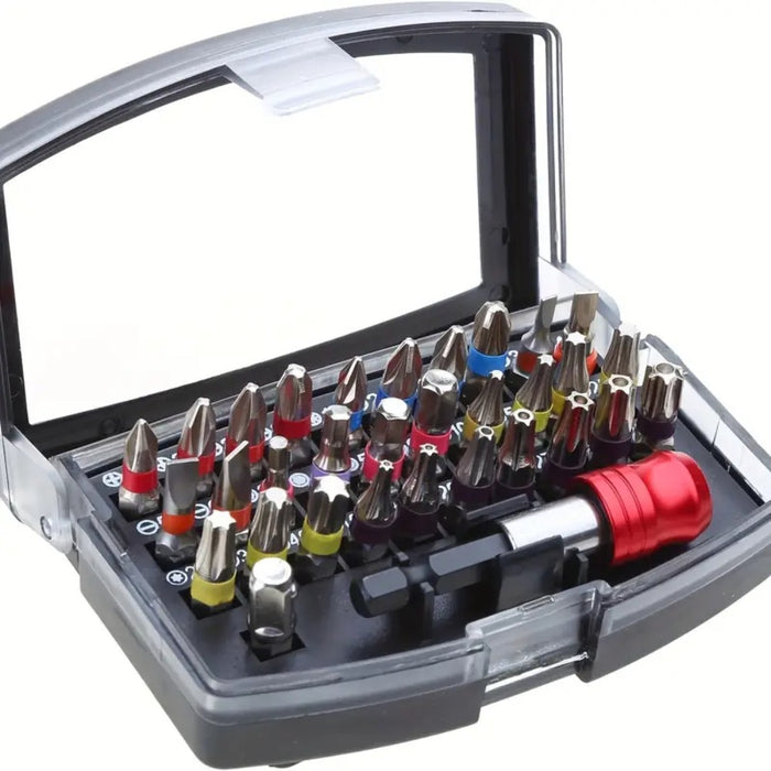 S2 Steel Color Coded Screwdriver Bit Set-32Piece
