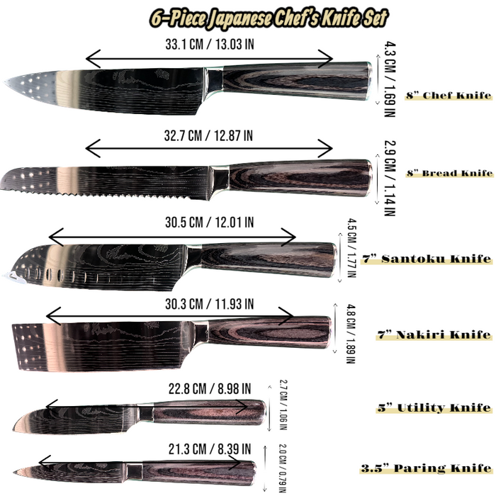 Kitchen Chef Knife Set-6 Piece