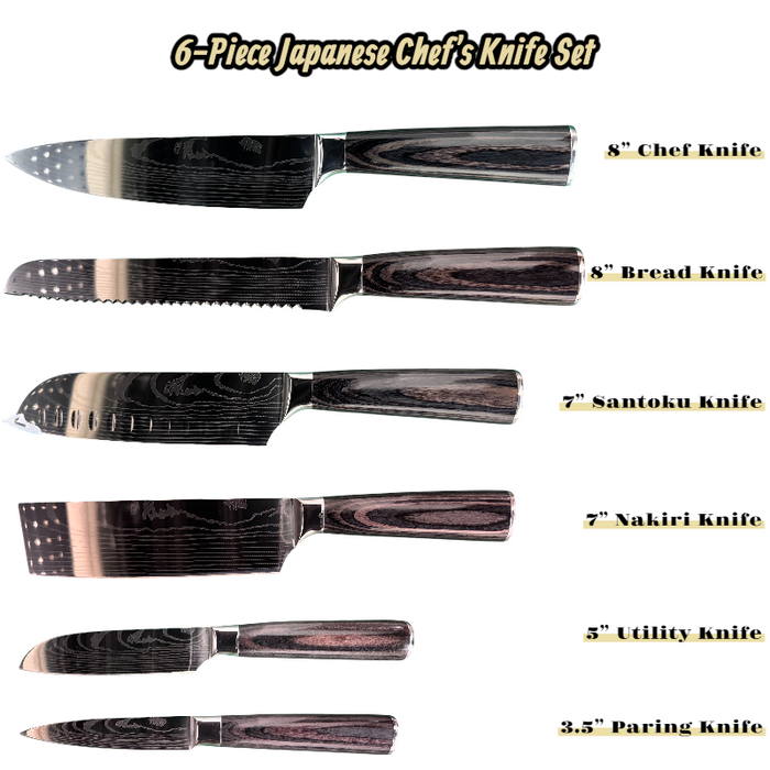 Kitchen Chef Knife Set-6 Piece