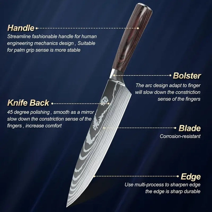 Kitchen Chef Knife Set-6 Piece