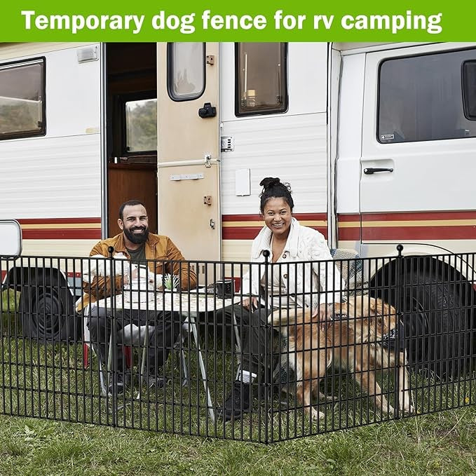 10 Pack Metal Garden Barrier Fence 80×69cm Animal Fence Panels Decorative Garden Border