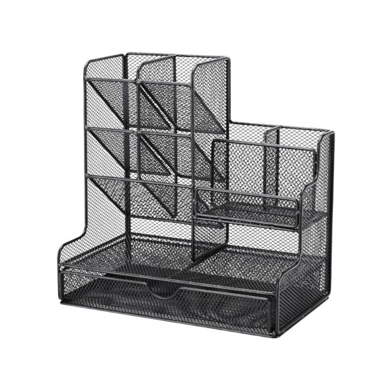 Mesh Desk Organizer with Drawer Pen Holder