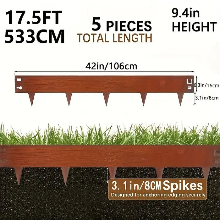 Metal Garden Landscape Edging-5 Pack
