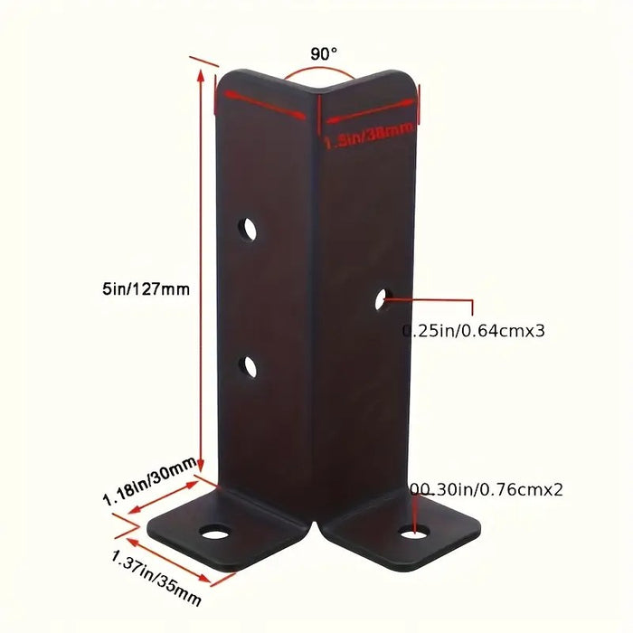Post Anchor Brackets for Wood Fence Posts-8 Pack