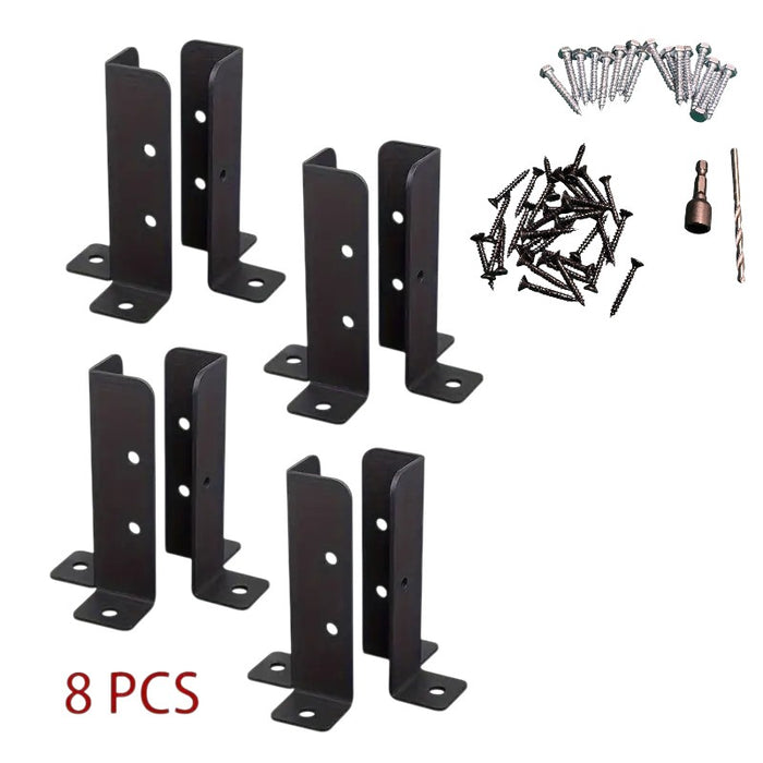 Post Anchor Brackets for Wood Fence Posts-8 Pack