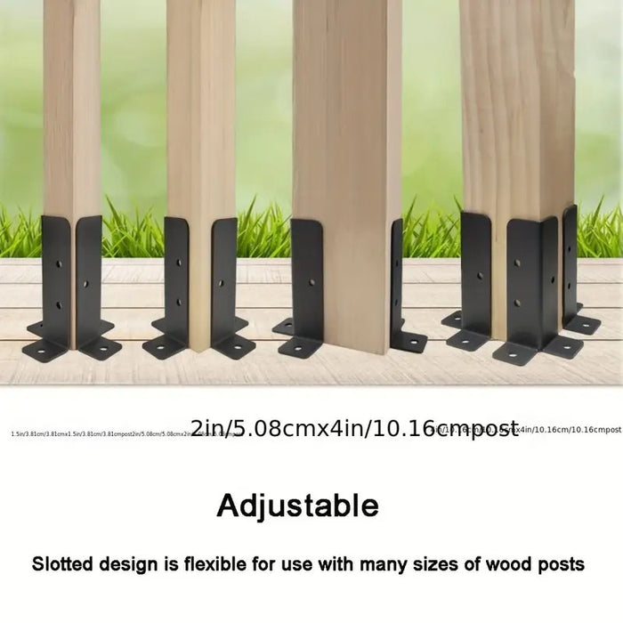 Post Anchor Brackets for Wood Fence Posts-8 Pack