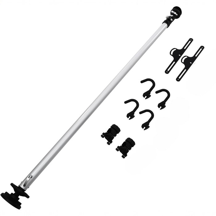 Adjustable Floor-to-Ceiling Bike Storage Rack – 2 Bike Hooks