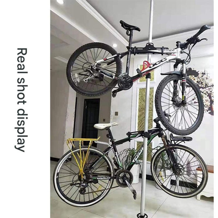 Adjustable Floor-to-Ceiling Bike Storage Rack – 2 Bike Hooks