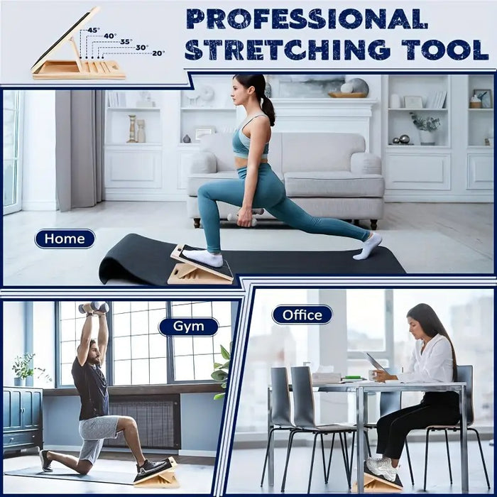 Adjustable Wooden Slant Board for Calf Stretching