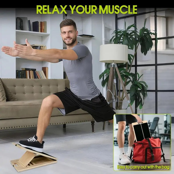 Adjustable Wooden Slant Board for Calf Stretching