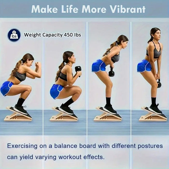 Adjustable Wooden Slant Board for Calf Stretching