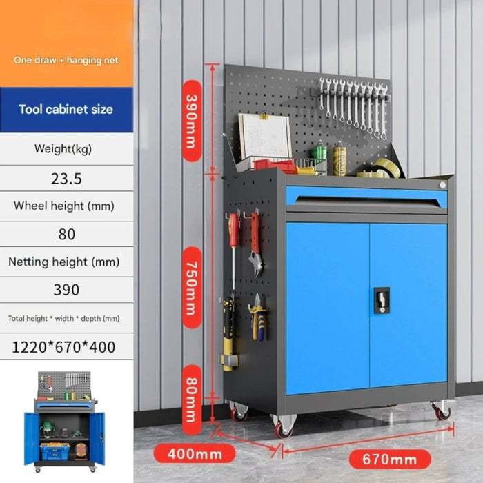 Tool Storage Cabinet with Pegboard And Drawer