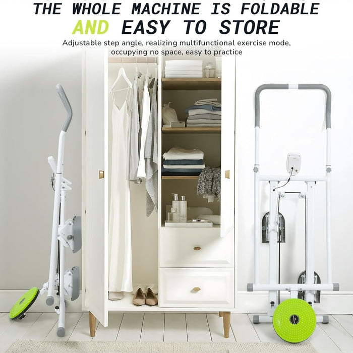 Foldable Climbing Stepper with Waist Twister