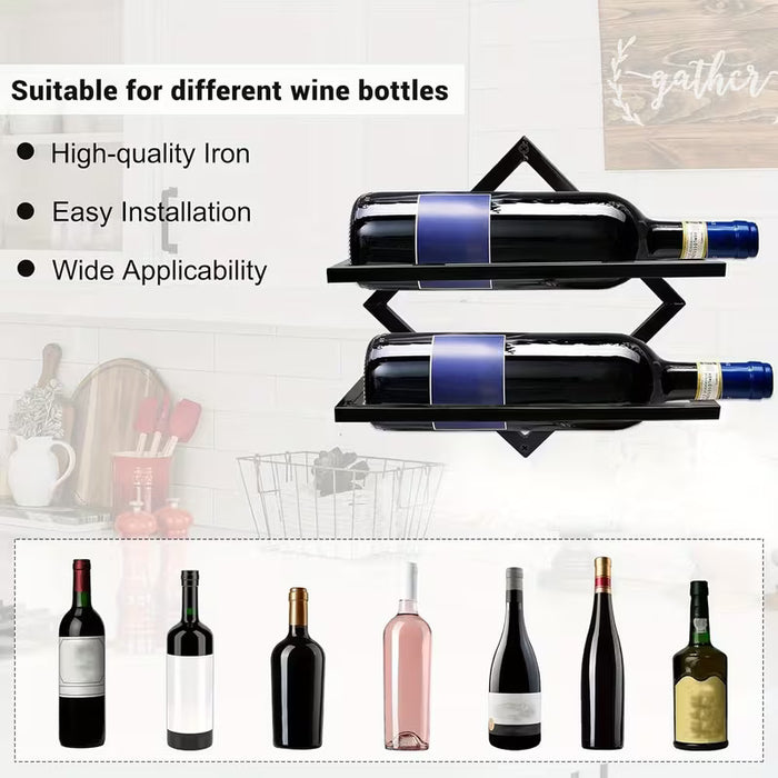 Wall Mounted Wine Rack -2 Pack