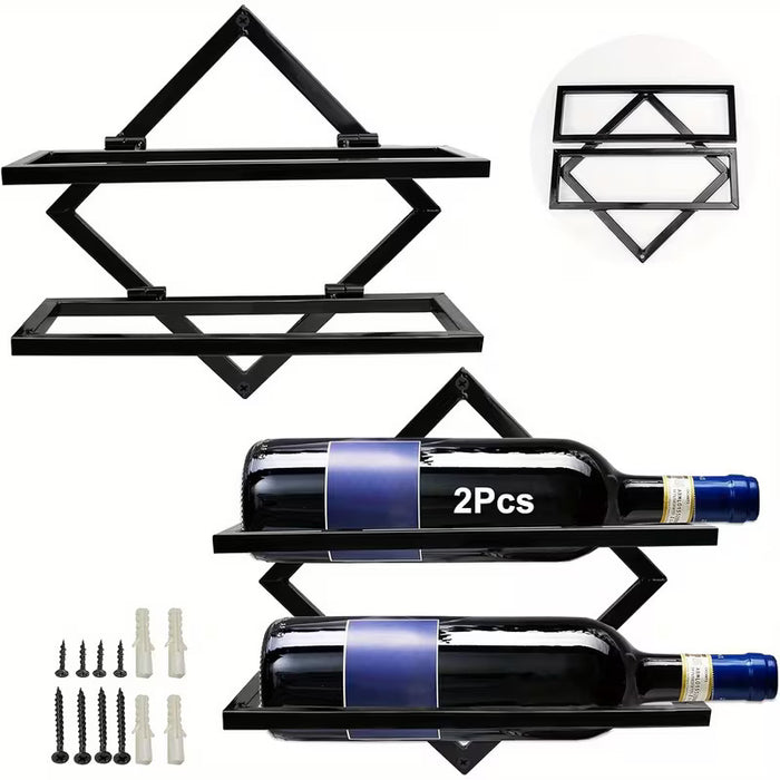 Wall Mounted Wine Rack -2 Pack