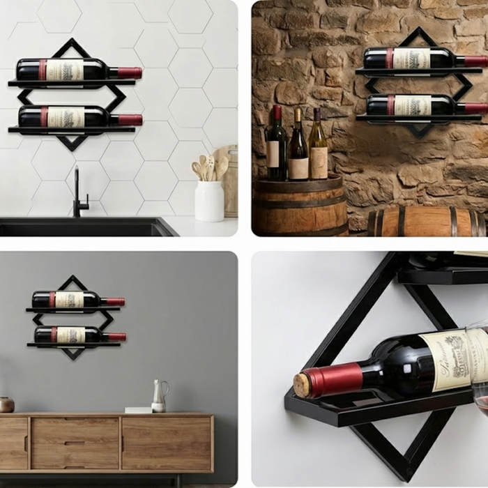 Wall Mounted Wine Rack -2 Pack