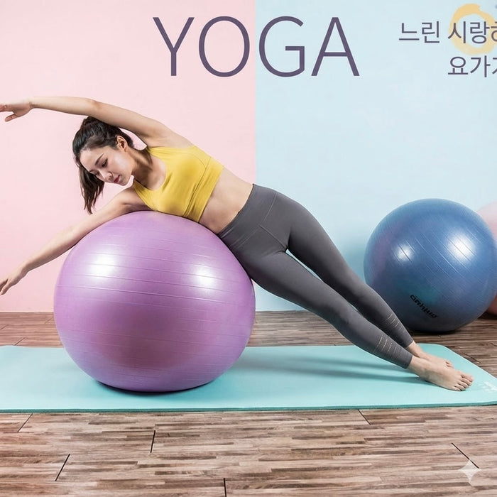 Yoga Ball Thick Anti Burst Exercise Ball - 65cm