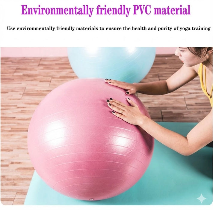 Yoga Ball Thick Anti Burst Exercise Ball - 65cm