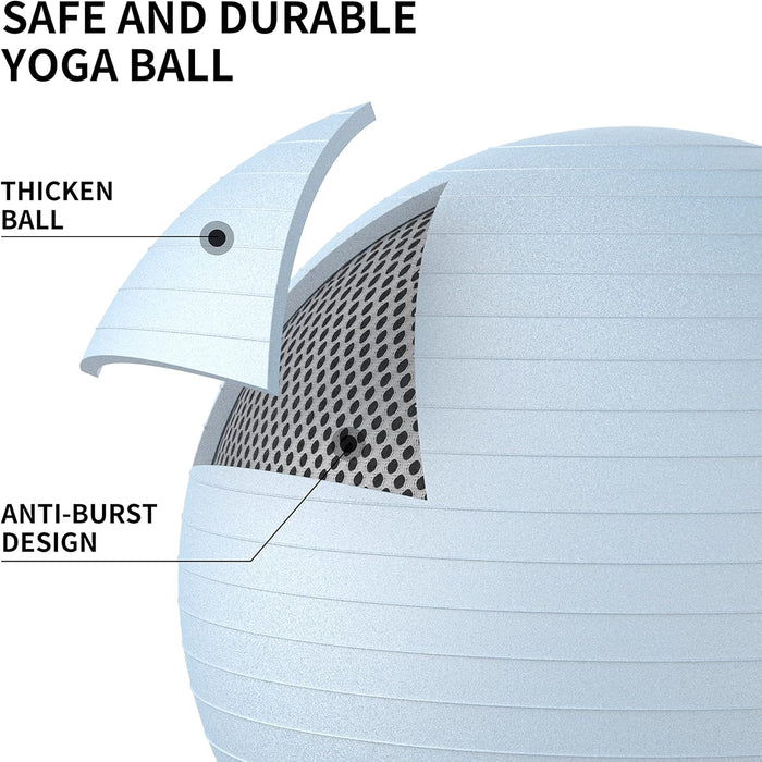 Yoga Ball Thick Anti Burst Exercise Ball - 65cm