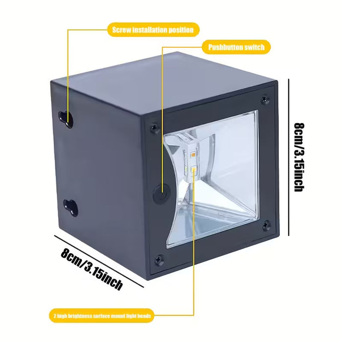 Smart Sensor Solar Square Wall Lamp for Outdoor Fence