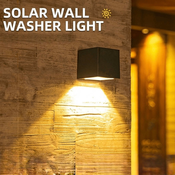 Smart Sensor Solar Square Wall Lamp for Outdoor Fence