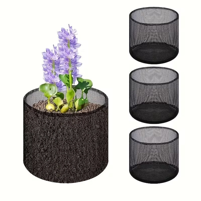Aquatic Plant Mesh Bags Breathable Round Pond Baskets-4 Pack