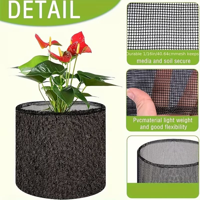 Aquatic Plant Mesh Bags Breathable Round Pond Baskets-4 Pack