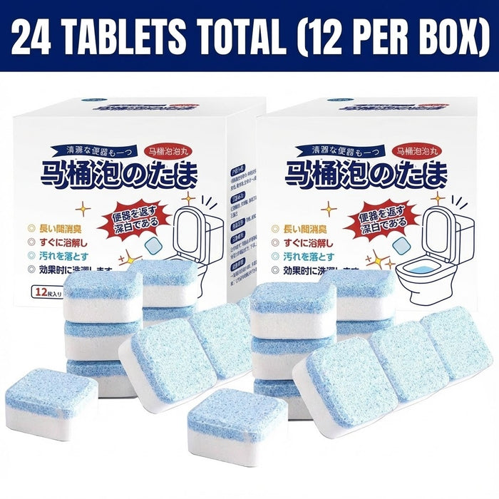 Toilet Cleaning Effervescent Tablets Stain Deodorizer- 24Pcs