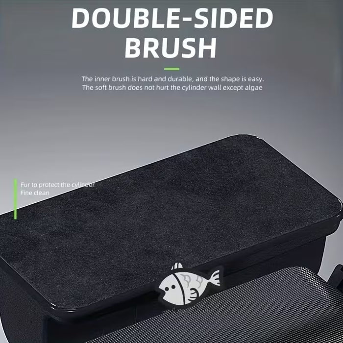 Magnetic Fish Tank Brush with Double Sided Scraper