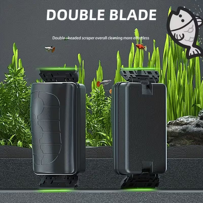 Magnetic Fish Tank Brush with Double Sided Scraper