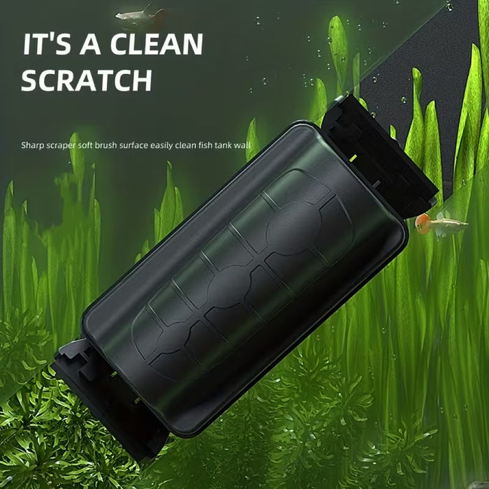 Magnetic Fish Tank Brush with Double Sided Scraper