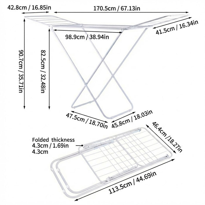 Foldable Clothes Drying Rack Laundry Airer