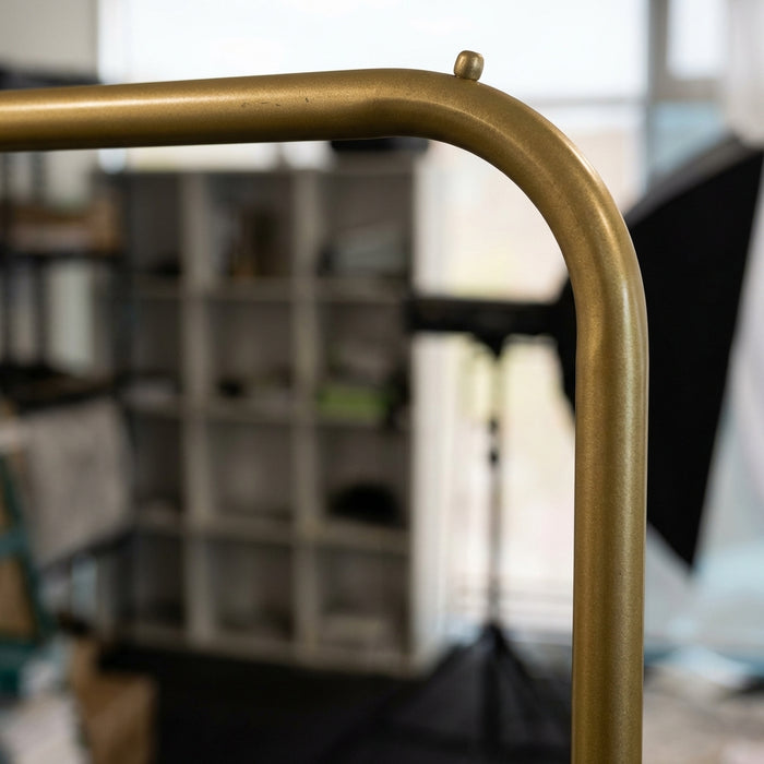Minimalist Gold L-Shape Coat Rack-170cm